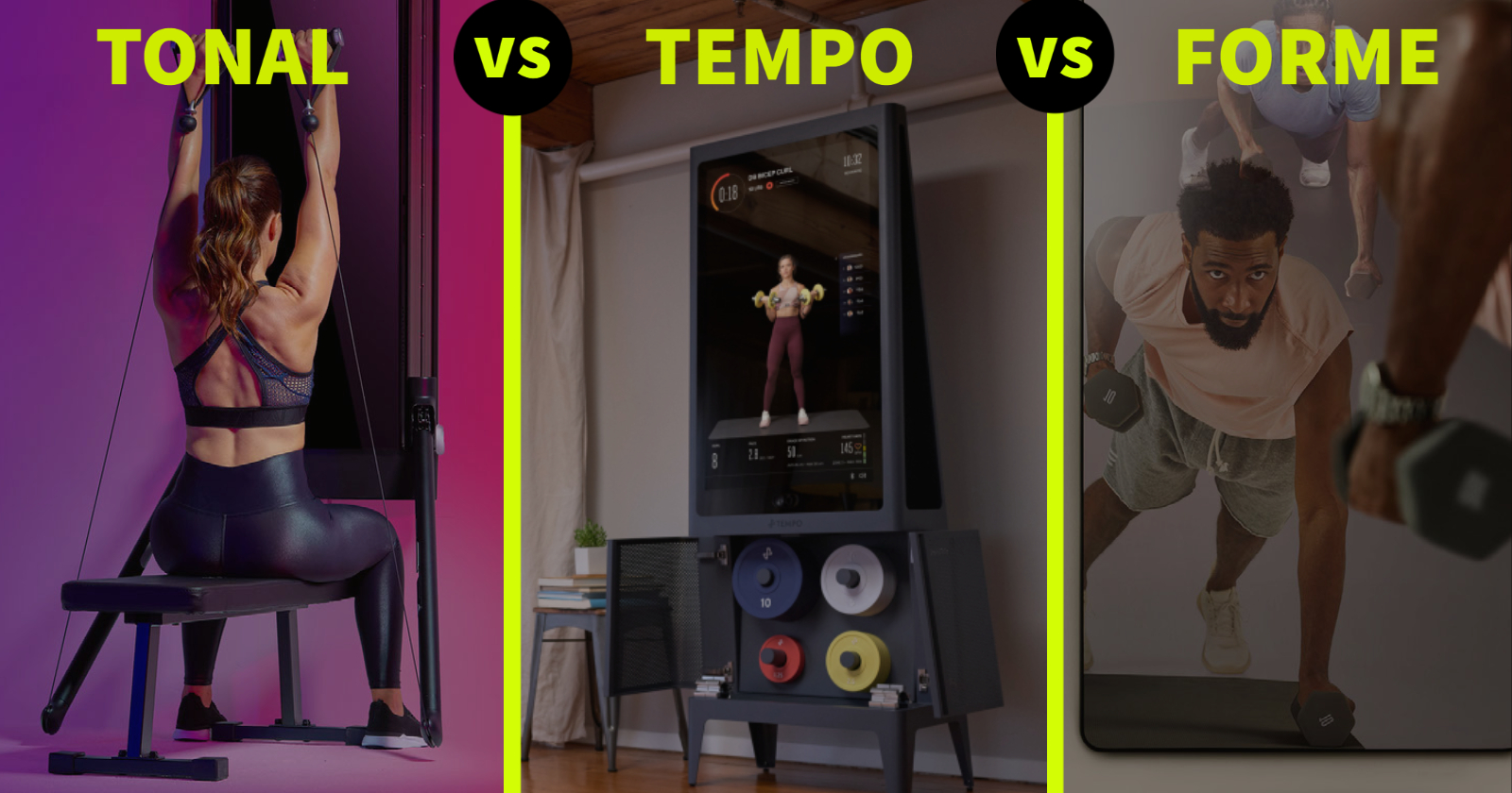 Tonal vs Tempo vs Forme Life Best Smart Home Gyms Gym VS Reviews